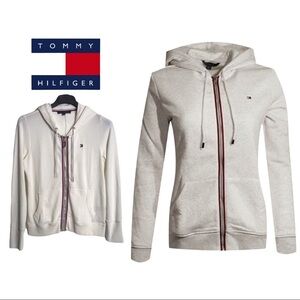 Tommy Hilfiger Ivory Women’s Full Zip Hoodie Size Medium NWT